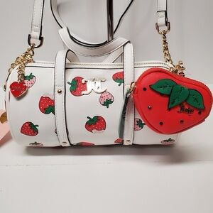 Juicy Couture Sweet N Juicy Strawberry Print Mini Barrel Bag